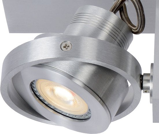 Lucide LANDA Plafondspot - LED Dim tot warm - GU10 - 3x5W 3000K/2200K - Mat chroom