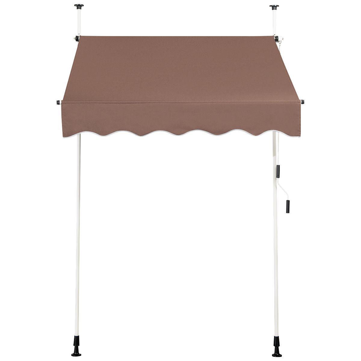 Coast Klemmarkies 150 cm - Uitschuifbaar zonnescherm - Hoogte verstelbaar - UV-bestendig - Koffiebruin