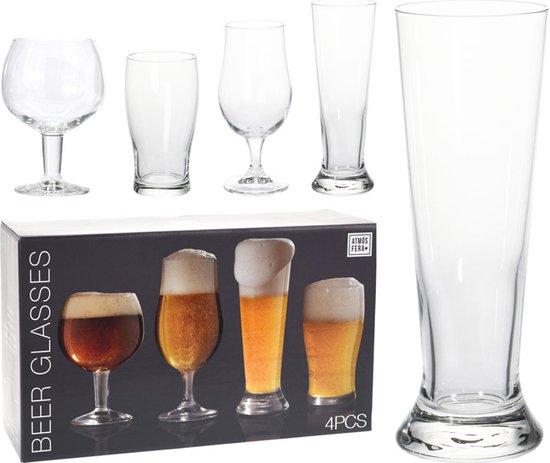 Set bierglazen 4 stuks