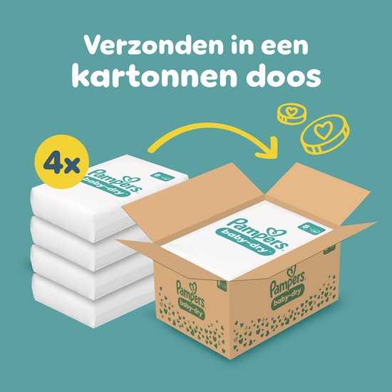 Pampers Baby-Dry Maat 8 - 120 Luiers - 17kg+
