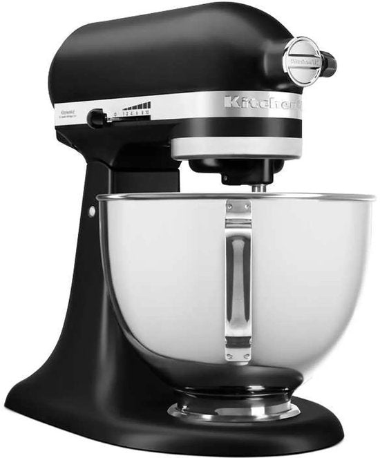 Kitchenaid Artisan 5KSM95PSEBM - Keukenmachine - 4,3L - Mat Zwart - 3 Menghaken