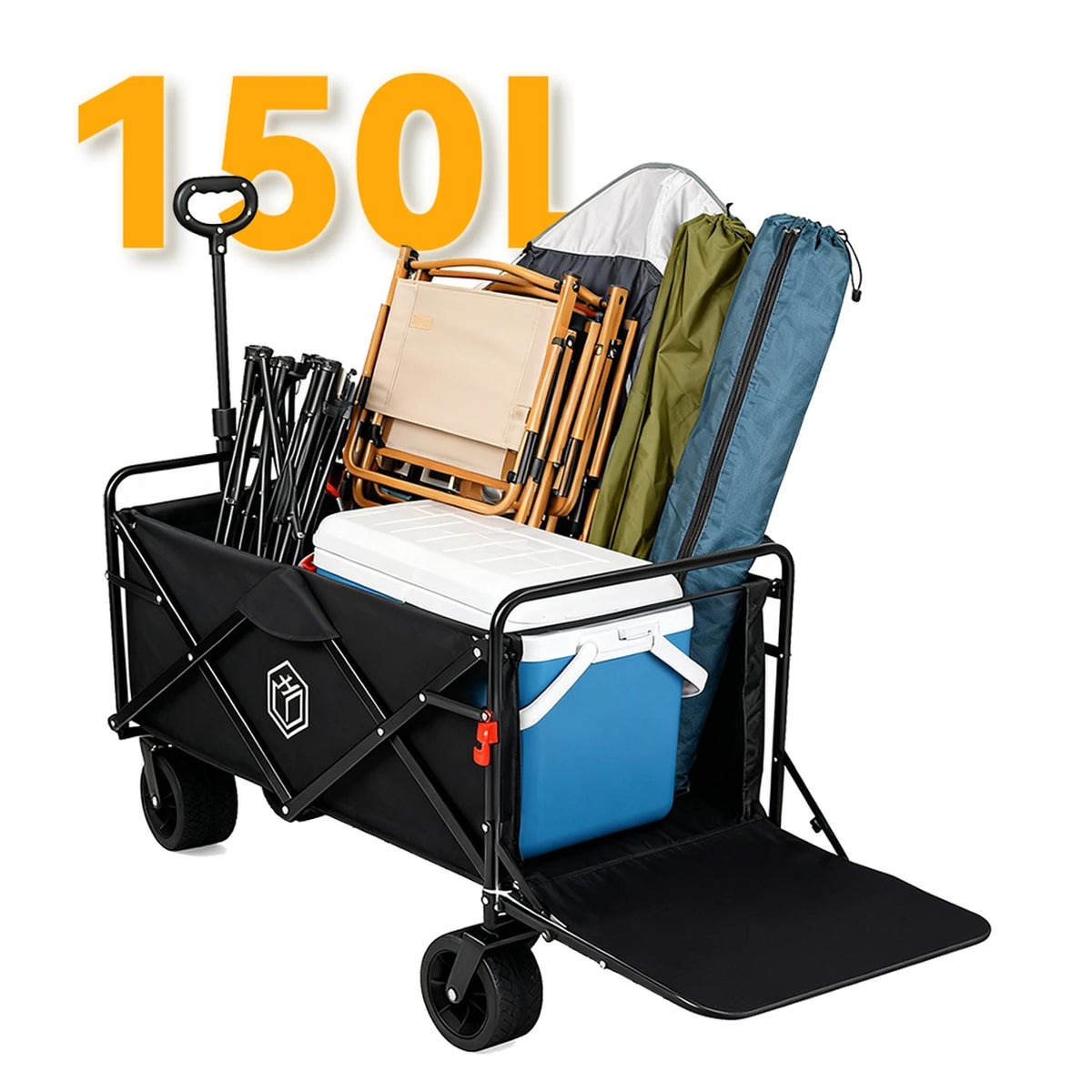 Ochama Off-Road Bolderkar 150L - Achterklep - Belastbaar tot 260 kg
