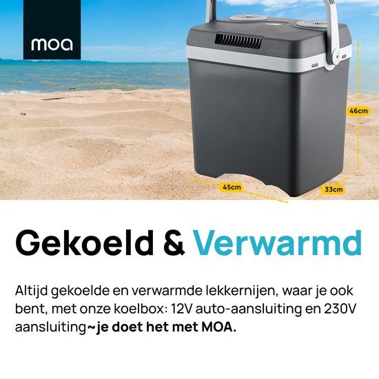 MOA Elektrische Koelbox - Coolbox - Met Verwarmingsfunctie - 12V en 230V - 32Liter - ECW32