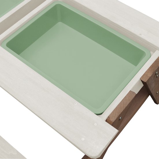 Sunny Dave Zand & Water Picknicktafel in Beige voor kinderen - Multifunctionele Picknick tafel met 2 uitneembare kunststof bakken - FSC hout