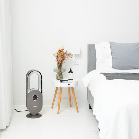 Bladloze Ventilator – 45 W – Oscillerend – Timer 15 U – LED Display – Afstandsbediening – Stil & Krachtig – Princess 351500 – Wit