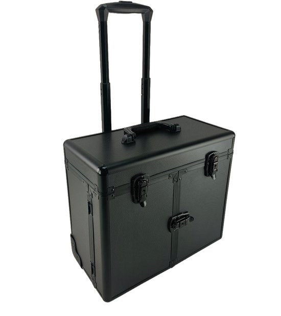 VDD – Kapperskoffer – Kappers Trolley – Visagie Koffer – Make up Trolley - Make up Koffer – Beautycase – Cosmetica koffer – Beautycase met wielen – Zwart