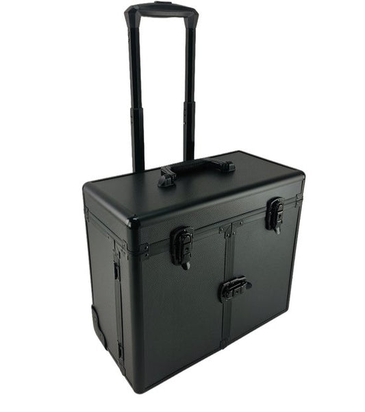 VDD – Kapperskoffer – Kappers Trolley – Visagie Koffer – Make up Trolley - Make up Koffer – Beautycase – Cosmetica koffer – Beautycase met wielen – Zwart