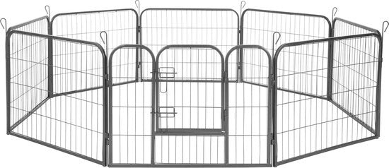 b'TecTake - 8-hoekige puppyren 60 cm hoog - xc3x98 ca. 190 cm - 402502'