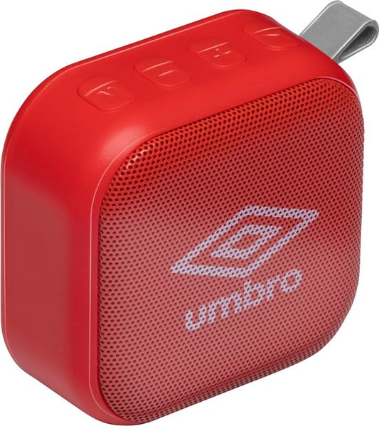 Umbro Mini Speaker - Draadloos - Met Lus - 400mAh - Zwart/ Rood