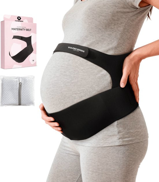 Vulpes Goods® Babycare - Buikband Zwangerschap - Verstelbare Zwangerschapsband - Buikband voor Zwangerschap - Onzichtbaar & Ademend - Buik & Rugsteun - Maat M - Bekkenband - Pregnancy Belt - Bekkenbrace - incl. Waszak