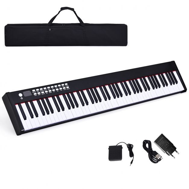Coast Elektrische Piano - Keyboard 88 Toetsen - 127 x 21,5 x 6,5 cm - Zwart/Wit