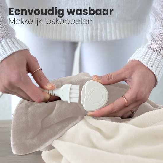 Auronic Elektrische Deken 160 x 120 cm – 3 Warmtestanden – 120W – Antraciet