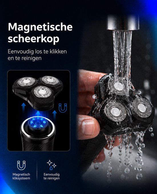 Scheerapparaat Mannen 3-in-1 - Met Trimmer en Neustrimmer - Elektrische scheerapparaat - Nat & Droog Scheren - Baardtrimmer