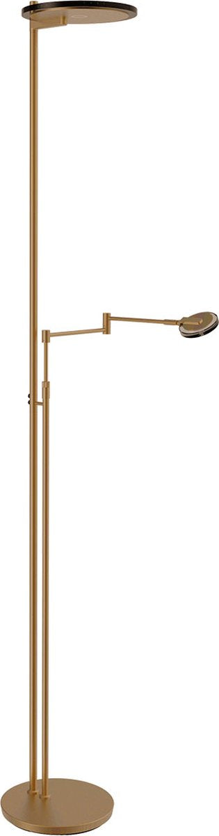 Steinhauer Turound Vloerlamp – Dimbaar Uplight & Leesarm – Stijlvol Brons – Metaal Design