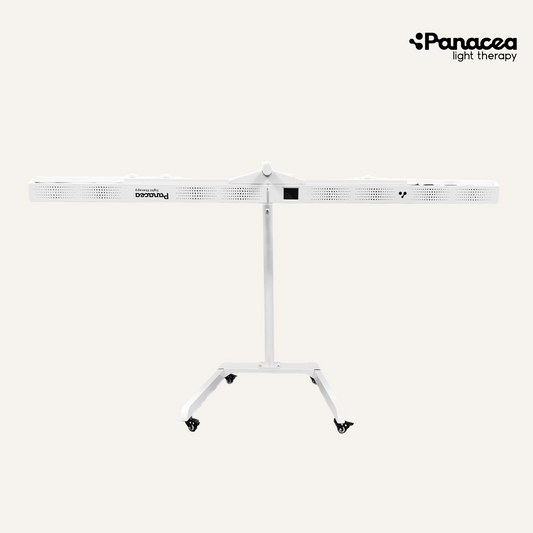 Panacea Light Therapy Verrijdbare Panel Stand – Verstelbare Hoogte tot 160 cm – Max. 20 kg – Metaal – Wit