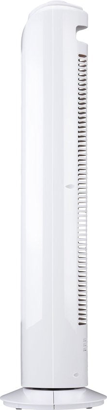 Lifetime Air Torenventilator - Ventilator met 3 Snelheden - Draaibare Ventilator Staand - Vloerventilator 55dB - Perfect voor Slaapkamer en Kantoor - Netstroom Kabel 1,5M - 81 x 22 cm - Wit