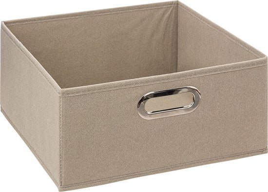 5Five Opbergmand linnen beige - 15 x 31 x 15 cm (S) - Opvouwbaar