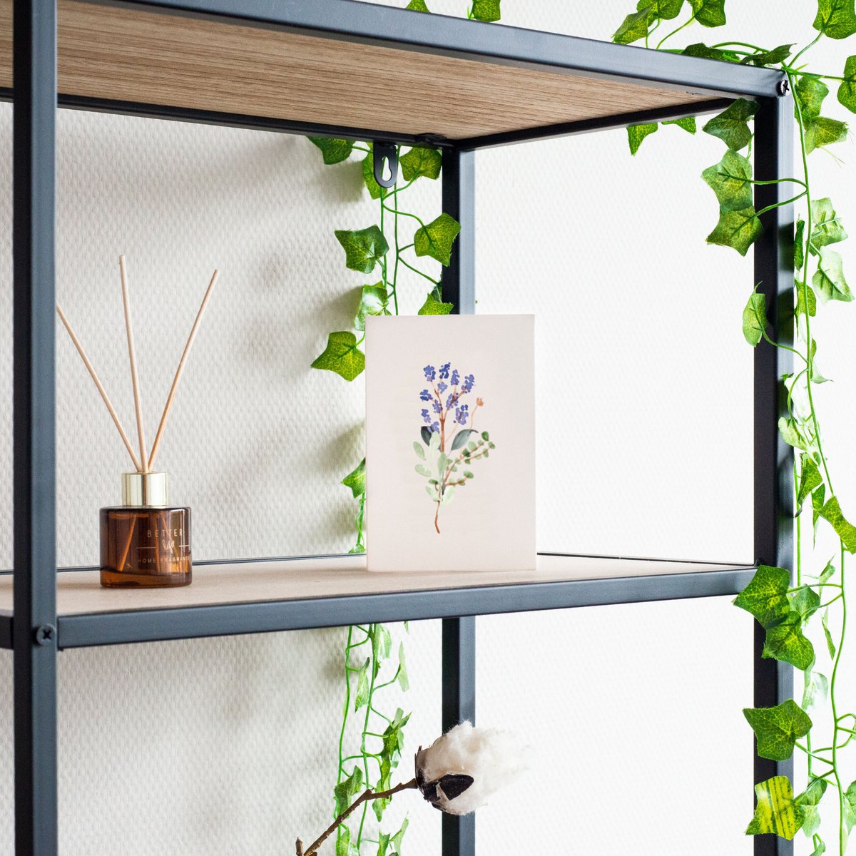 Partizzle – Droogbloemen Wenskaarten Set van 36 – 15 x 10 cm & Aquarel Design – Voorzien Van Kraft Enveloppen En Blanco Binnenkant – Voor Huwelijk En Felicitatie – Meerkleurig FSC-papier