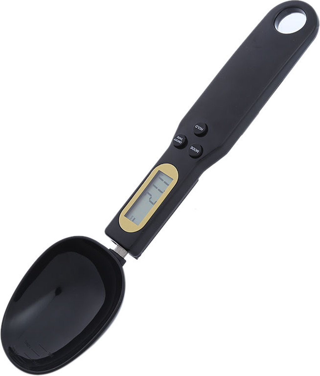 Garpex® Digitale Precisie Keukenweegschaal - Lepelweegschaal van 0.2gr tot 500gr – Weeglepel - Weegschaal – Maatlepel - Zwart