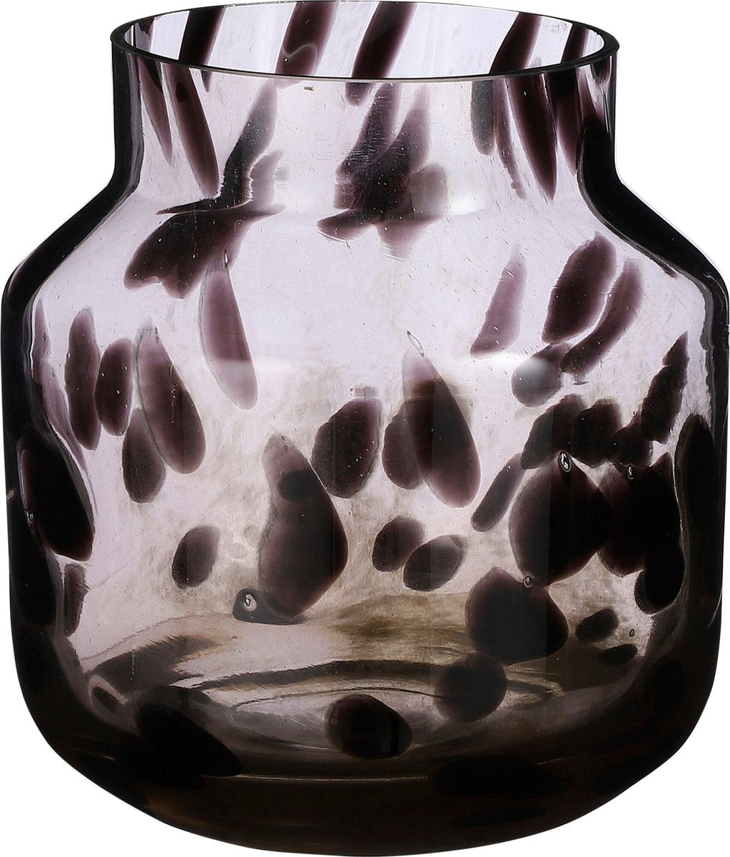 Mica Decorations - Pantera Vaas - H23 x Ø21 cm - Glas - Bruin