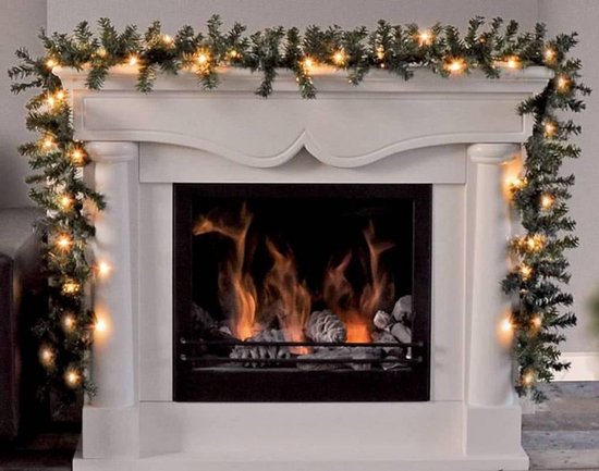 Guirlande - 35 LEDs - timerfunctie - op batterijen - warm wit - 270 cm