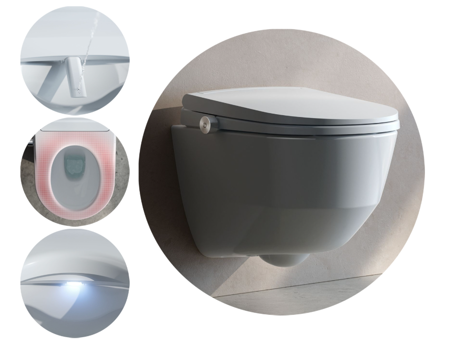 Laufen Cleanet Sit Pro Luxe Elektronische WC-Bril Wit – Verwarmde Zitting – UV Desinfectie – Föhnfunctie – Onder Aansluiting - Alleen WC Bril
