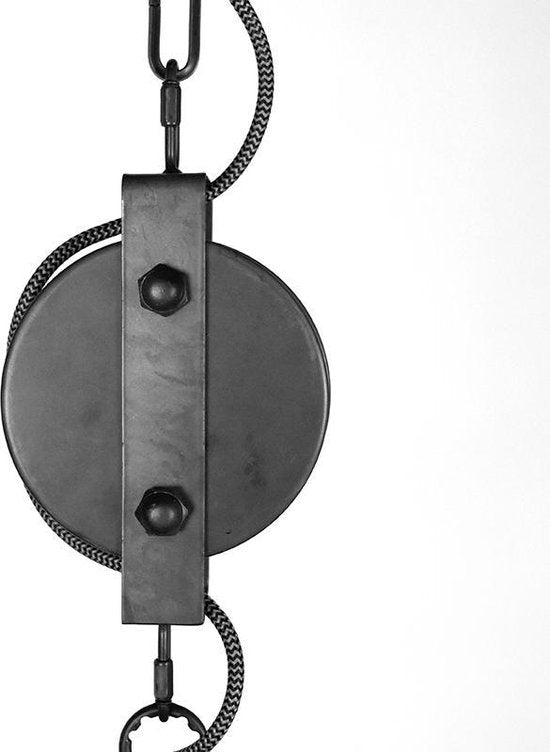 LABEL51 - Hanglamp Fuse - Staal - Zwart - Industrieel - 47x47x42 cm