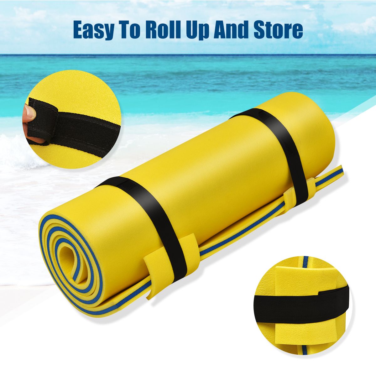 Coast Watermat Drijvende Foam Mat XPE - 220 x 90 x 4 cm - Geel