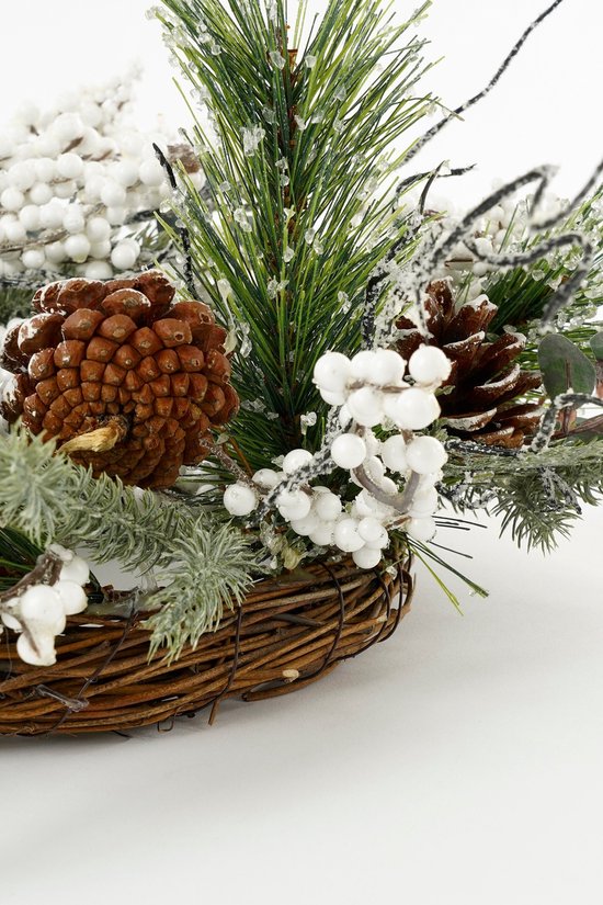 House of Seasons Hardy Kerstkrans - Ø40 cm - Groen