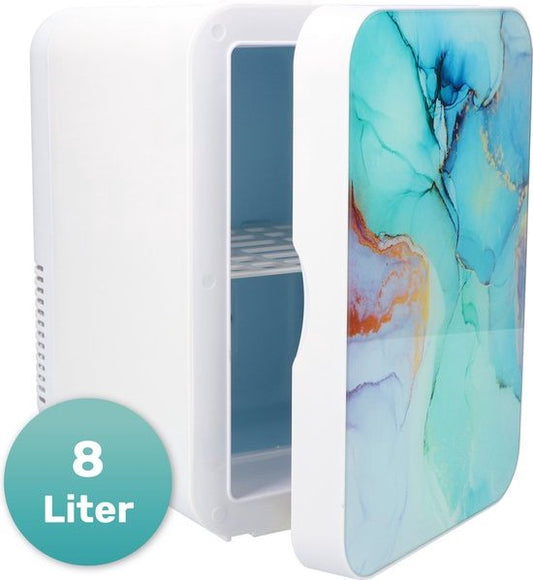 Soft&Silky Skincare fridge - Make up koelkast - 6.5L - 2°C tot 40C - Marble - Organizer - Koelkast - Beauty - Skincare