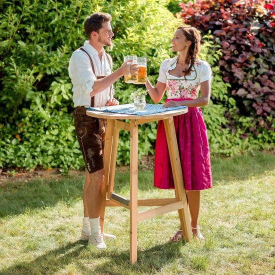 tectake - Party bartafel van massief hout -  403249
