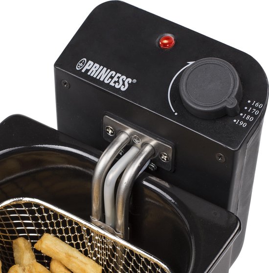 Princess Friteuse - 3 liter - Koude zone - Frituurpan - 2000W - Regelbare thermostaat - Zwart - 182727