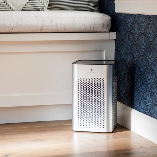 Medify Air MA-25 Luchtreiniger – 170 m³/u Air Purifier – HEPA H13 Filter & Touchbediening – Nachtmodus – Luchtfilter tegen Hooikoorts, Allergieën & Huisstofmijt – Zilver
