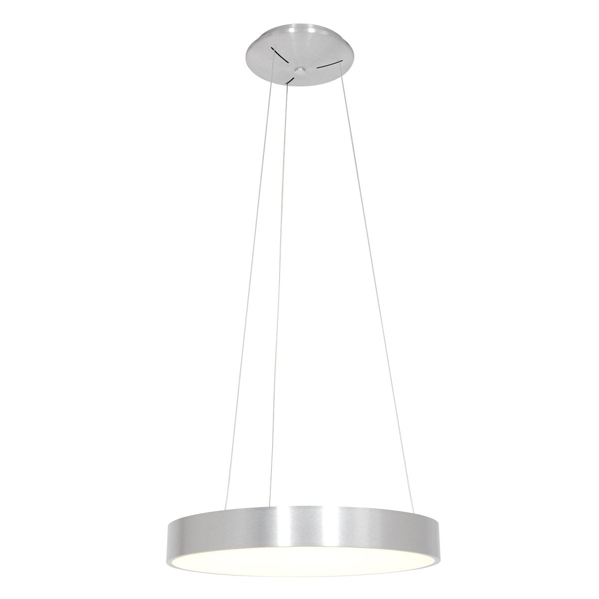 Hanglamp Ringlede 2695ZI Zilver rond 48cm, hoogte verstelbaar, gemaakt van kunststof en staal, Steinhauer modern design voor binnengebruik