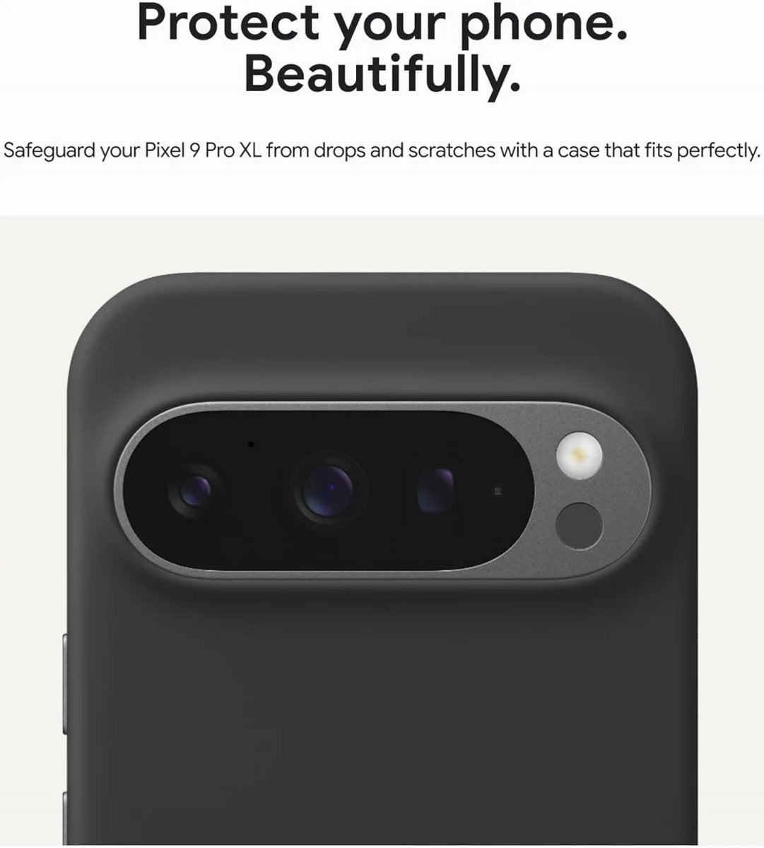Google Pixel 9 Pro XL Back Cover Hoesje - Duurzaam Siliconen - Schokbestendig - Zwart