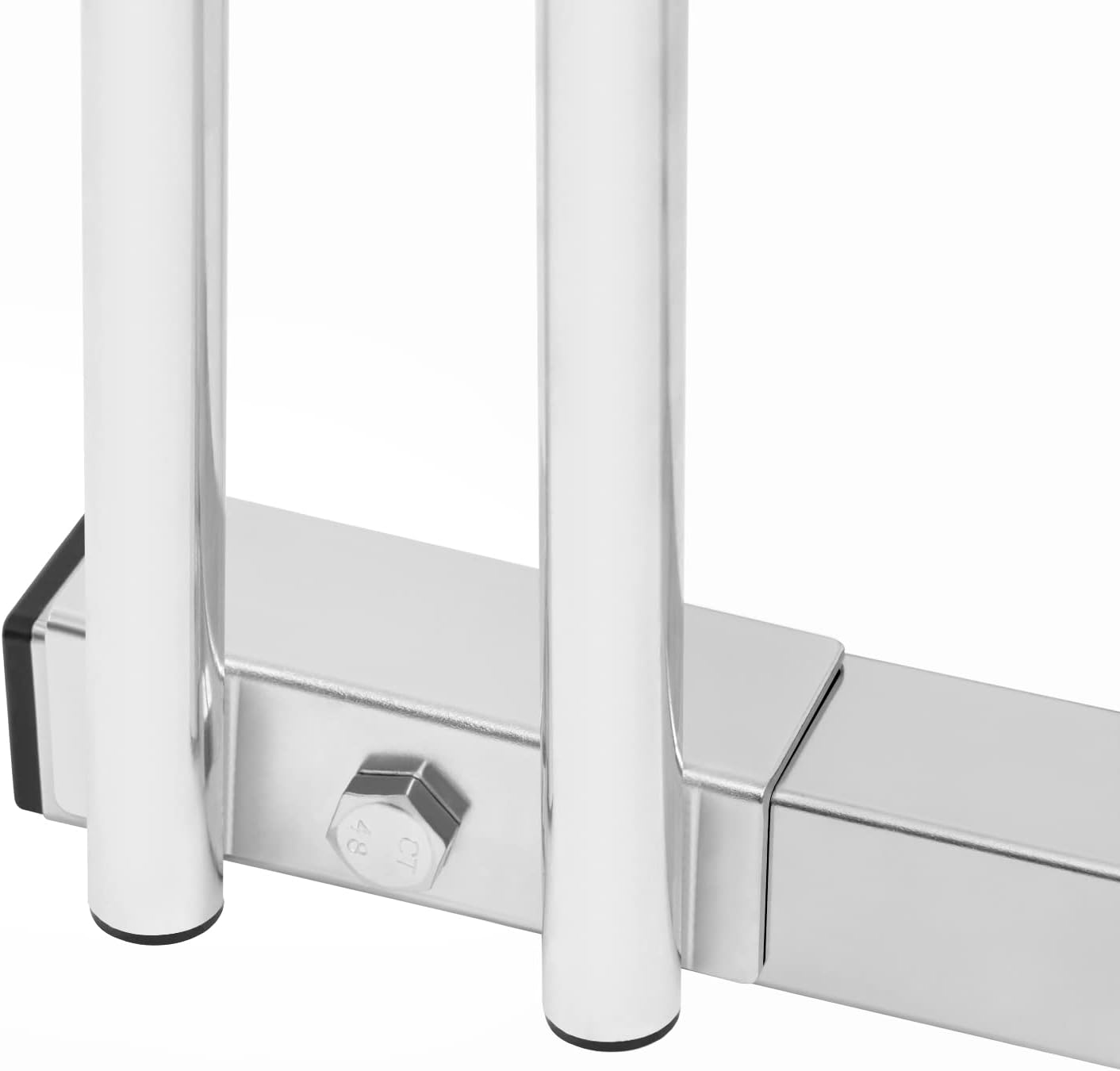 WOLTU Fietsenrek Voor 2 Fietsen – Robuust Stalen Fietsenstandaard Voor Vloer- En Wandmontage – Geschikt Voor Bandbreedtes Van 35-55 mm – Zilver/Zwart – Ø 16 mm