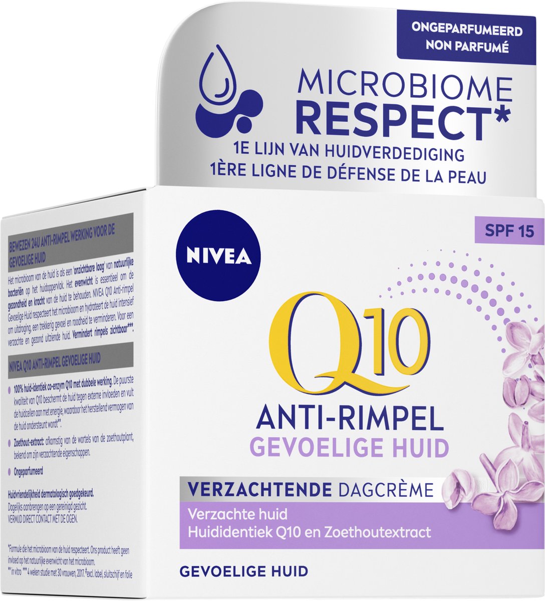 NIVEA Q10 Sensitive Anti-rimpel Dagcrème SPF 15 3-Pack - Gevoelige Huid - 3x 50 ml