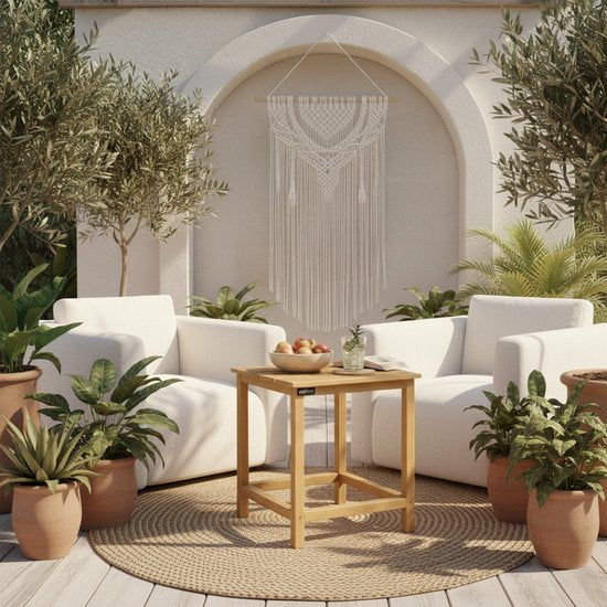AXI Tess Bijzettafel Bruin – Houten tuintafeltje – Vierkant – 40,5 x 40,5 x 46 cm – FSC 100% Hemlock hout – Voor tuin, terras en balkon