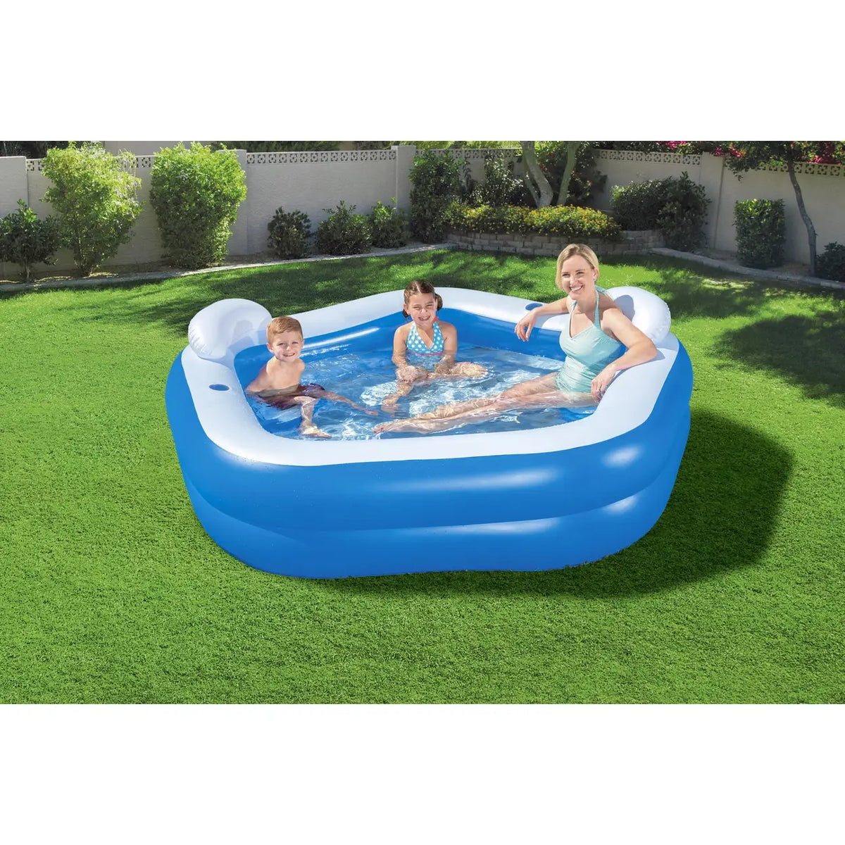 Bestway Opblaasbaar Gezinszwembad Backyard Oasis - 213 x 206 x 69 cm
