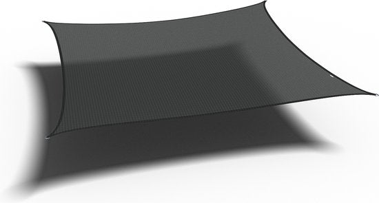 Platinum Sun & Shade - Coolfit - Schaduwdoek – Vierkant - 500x500cm – Zwart – 5 jaar garantie - 95% UV protectie – Sterk geweven 285 g/m² - Hoge kleurechtheid