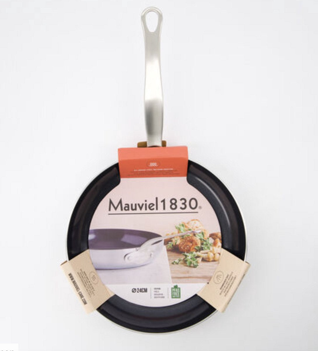 Mauviel 1830 Roestvrijstalen Braadpan 28 cm – RVS – Geschikt voor alle warmtebronnen (incl. inductie)
