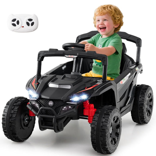 Coast Elektrische Kinderauto - 12V accu - afstandsbediening - zwarte UTV - geschikt vanaf 3 jaar