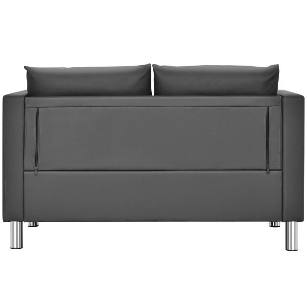 Coast Tweezitsbank - 120x60x62,5 cm - Leer - Grijs