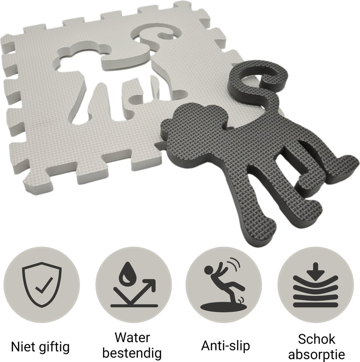 GIZMO Speelmat XL – EVA Foam - Opstaande Rand – Veilig  - Comfortabel – 150x150x1.5 cm