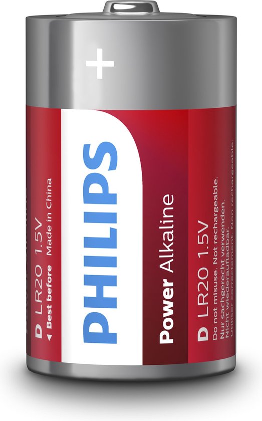 Philips LR20P2B - D / LR20 batterijen - 2 stuks