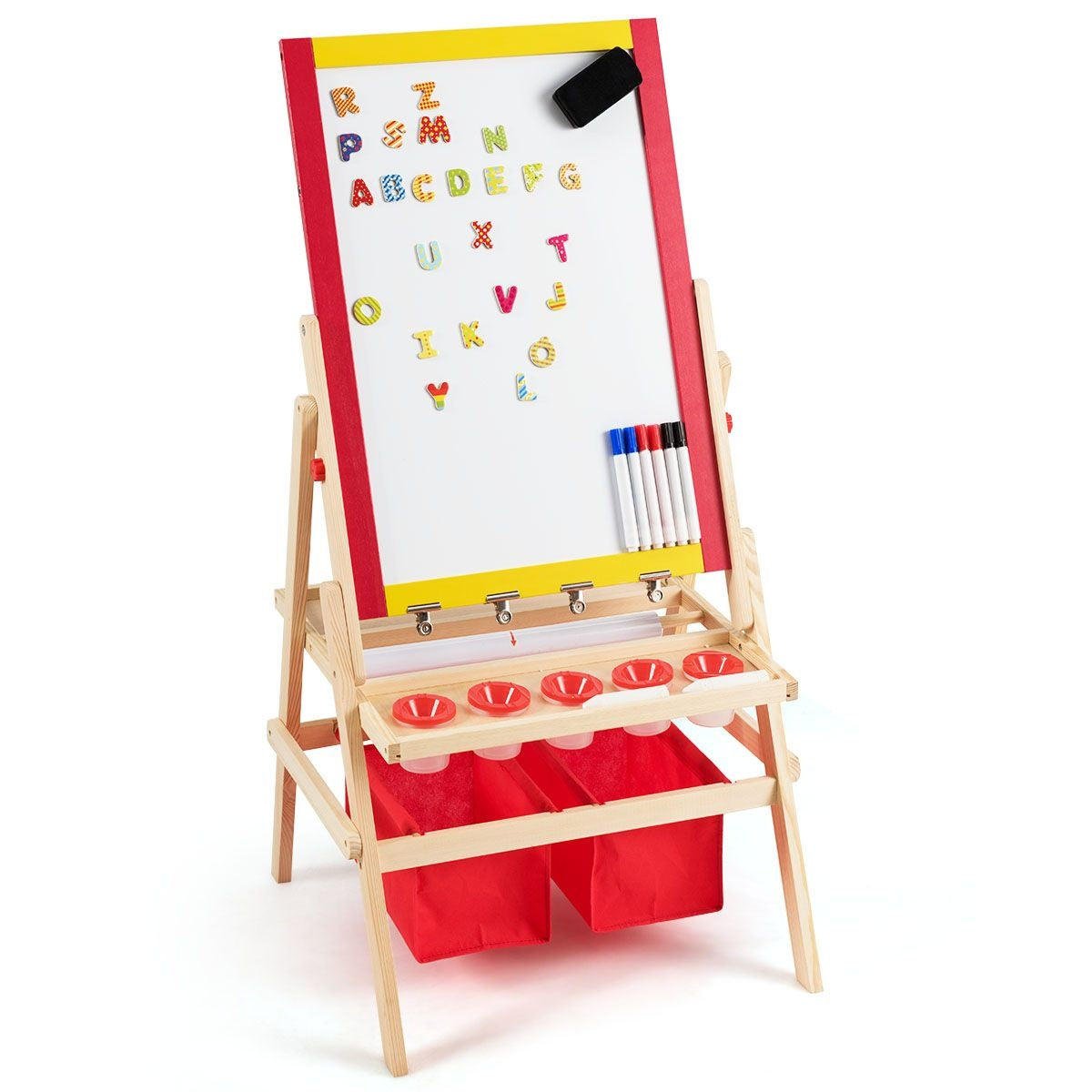 Coast 3 in 1 Schilderbord Voor Kinderen Dubbelzijdig Whiteboard & Krijtbord - 52.5 x 51.5 x 106.5 cm