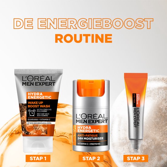 L’Oréal Paris Men Expert Hydra Energetic hydraterende dagcrème - 6 x 50 ml - Multiverpakking