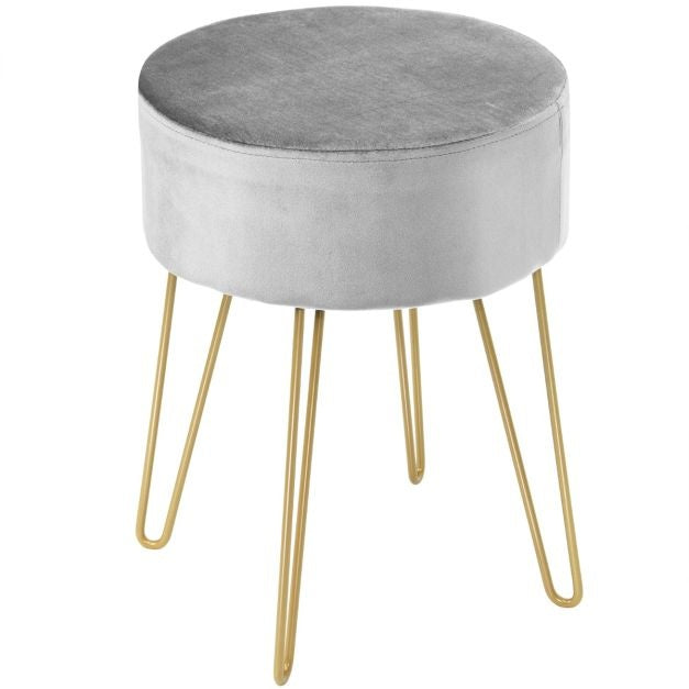 Coast Kruk Fluweel - Max. 100 kg - 39 x 39 x 46 cm - Grijs