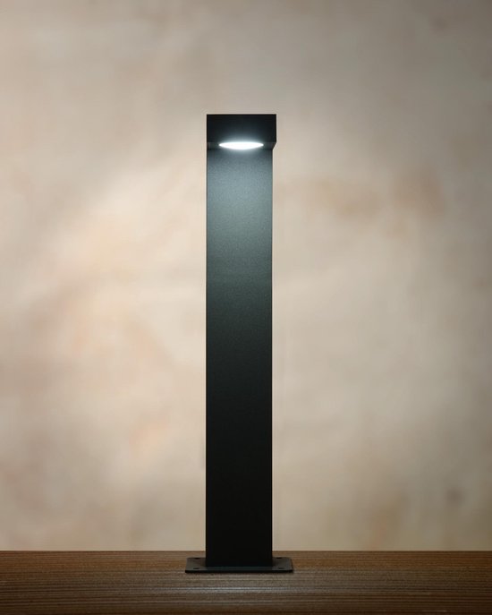 Lucide TEXAS - Sokkellamp - LED - 1x8W 3000K - IP54 - Antraciet
