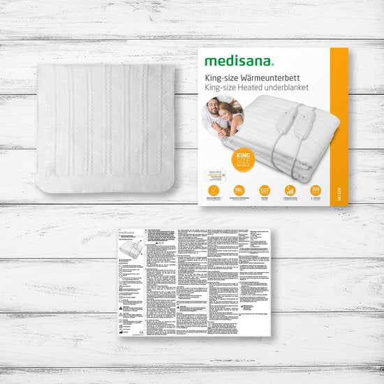 medisana HU 676 - Kingsize Warmte-onderdeken, XL afmeting, 2p, 4 temperatuurstanden